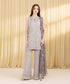Unstitched Women's Grey Cotton Jacquard 3 Piece Suit